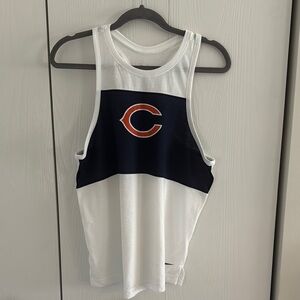 Nike White and Blue Sleeveless Tank Top